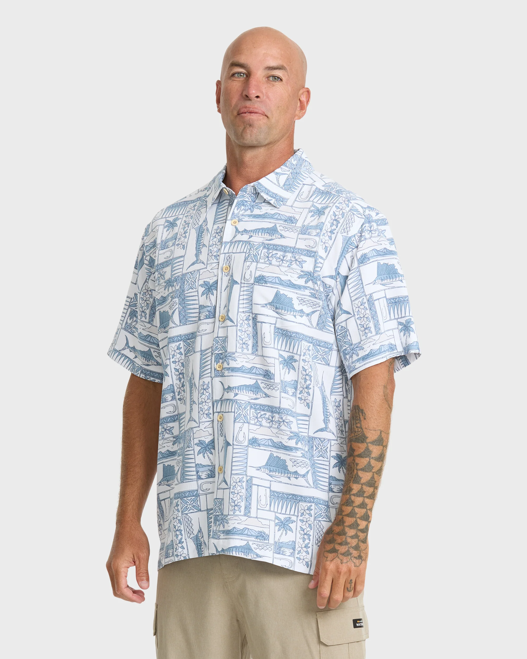 Waterman East Cape Short Sleeve Woven Shirt - White 4 Waterman East Cape Short Sleeve Woven Shirt - White