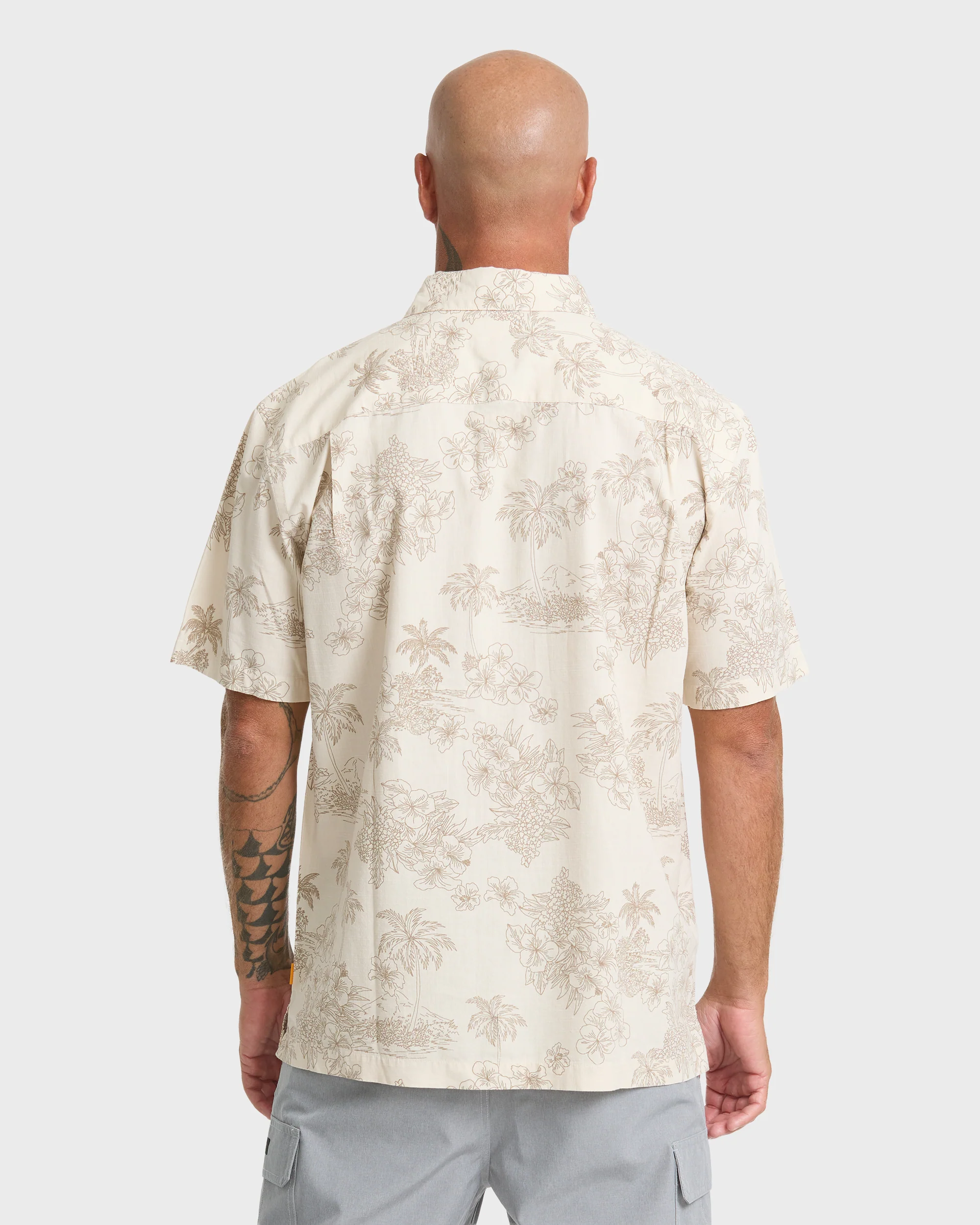 Waterman Island Vibes Short Sleeve Woven Shirt - Moonbeam 2 Waterman Island Vibes Short Sleeve Woven Shirt - Moonbeam