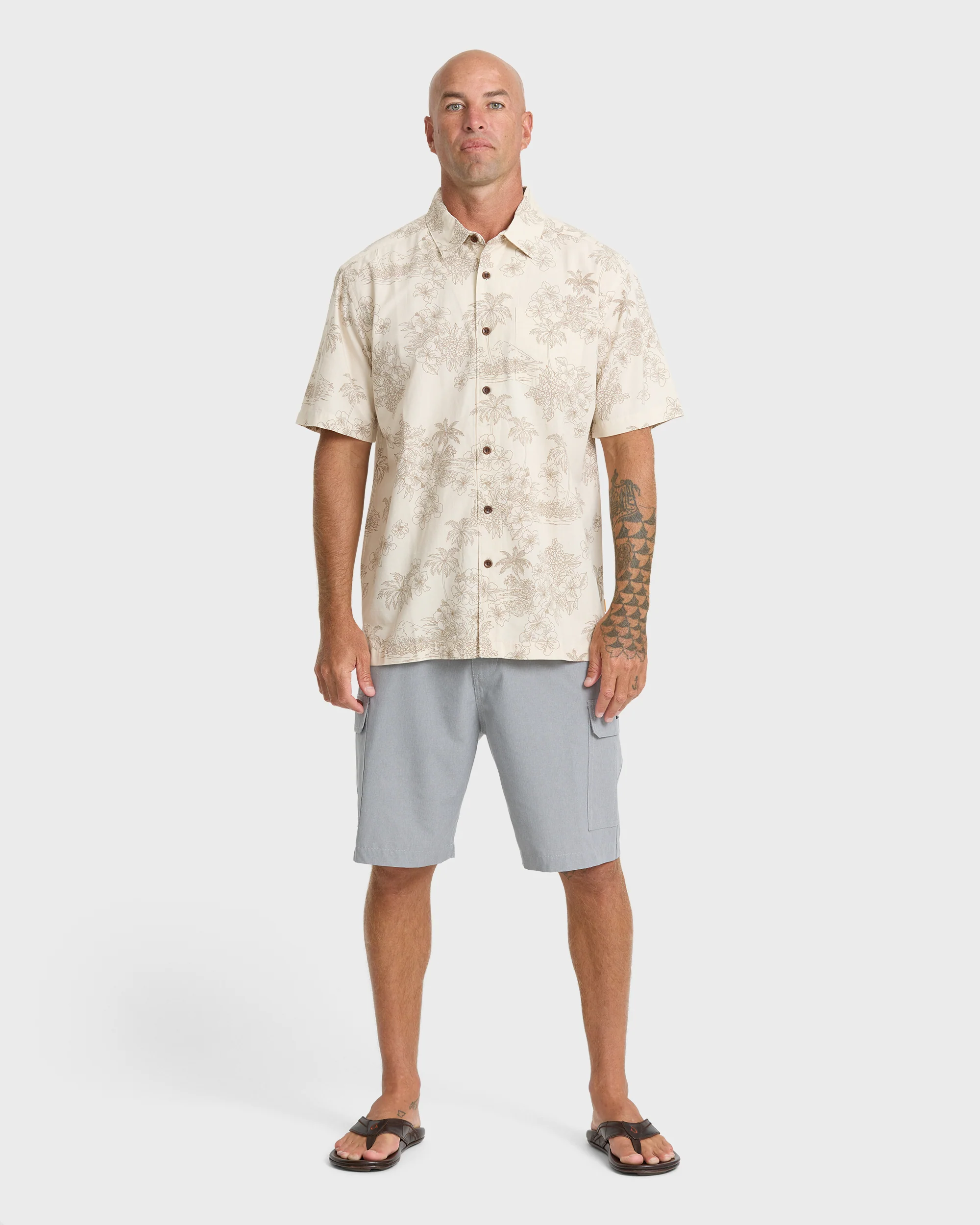 Waterman Island Vibes Short Sleeve Woven Shirt - Moonbeam 5 Waterman Island Vibes Short Sleeve Woven Shirt - Moonbeam