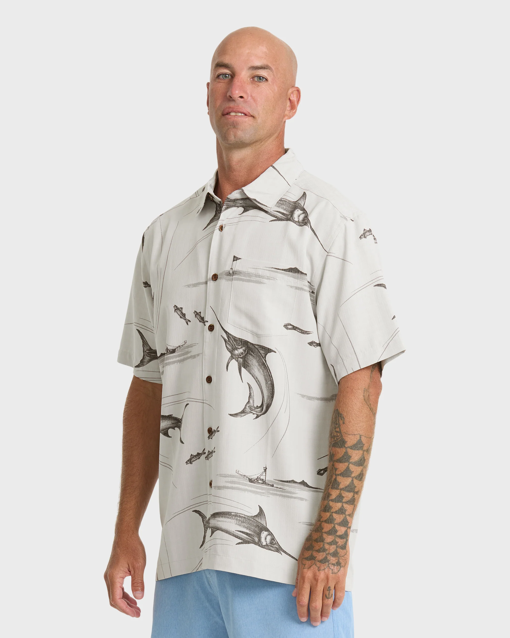 Waterman Fish On Short Sleeve Woven Shirt - High Rise 4 Waterman Fish On Short Sleeve Woven Shirt - High Rise