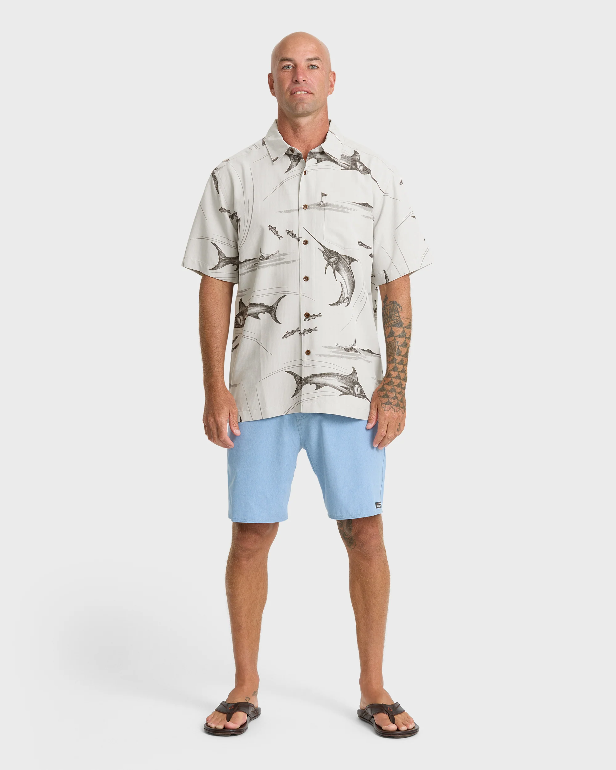 Waterman Fish On Short Sleeve Woven Shirt - High Rise 5 Waterman Fish On Short Sleeve Woven Shirt - High Rise