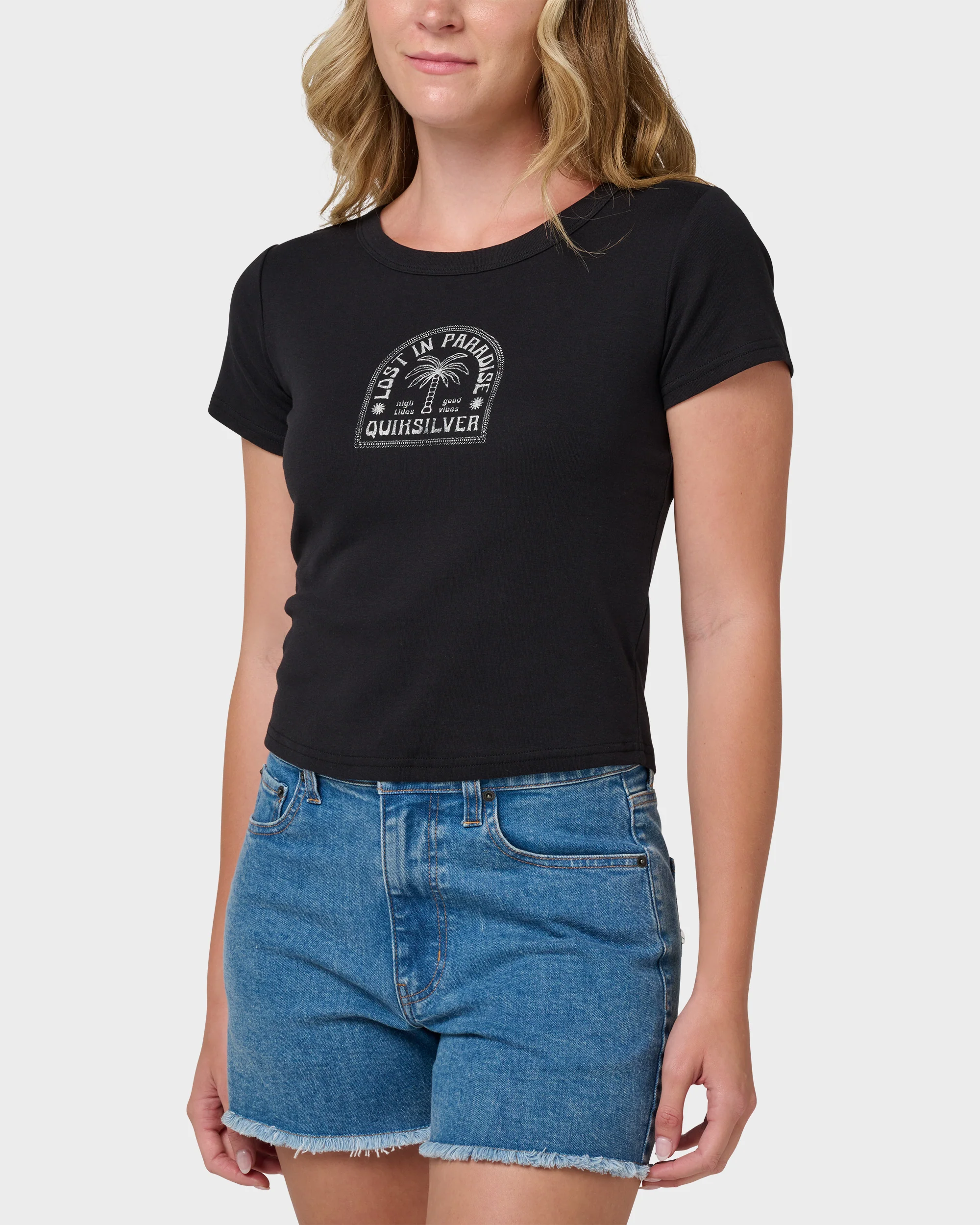 Lost In Paradise Short Sleeve Baby Tee 3 Lost In Paradise Short Sleeve Baby Tee