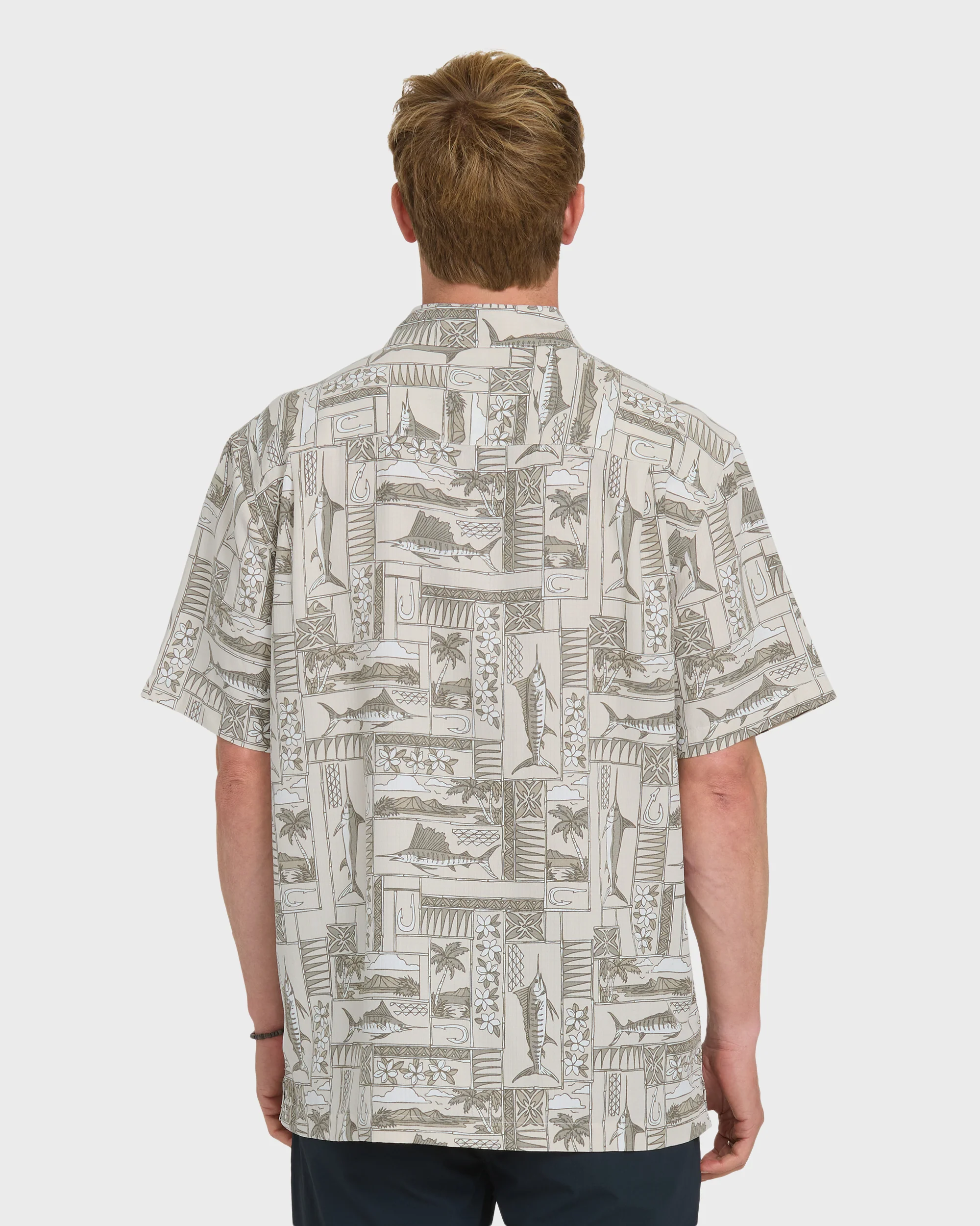 Waterman East Cape Short Sleeve Woven Shirt - Moonbeam 2 Waterman East Cape Short Sleeve Woven Shirt - Moonbeam