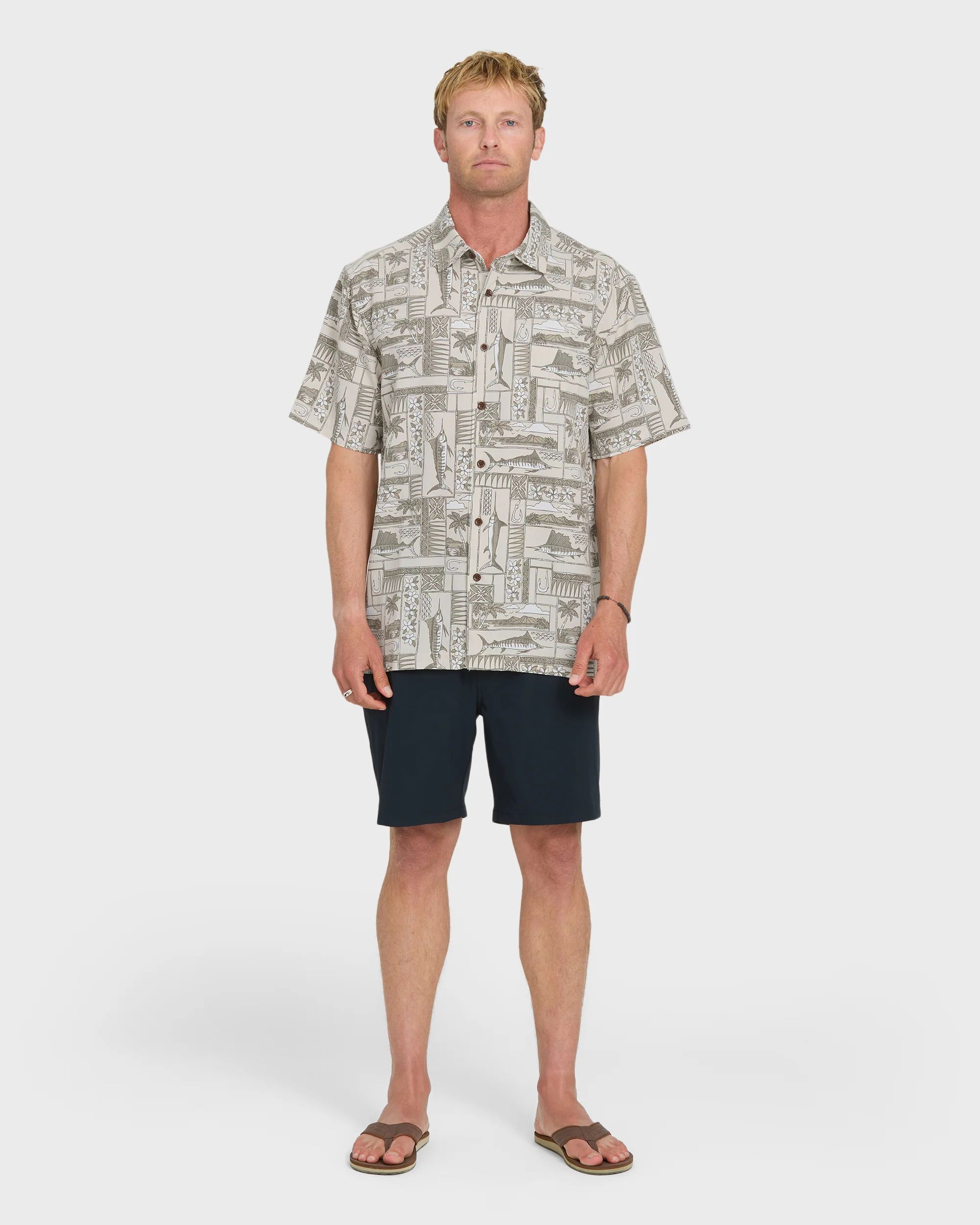 Waterman East Cape Short Sleeve Woven Shirt - Moonbeam 4 Waterman East Cape Short Sleeve Woven Shirt - Moonbeam