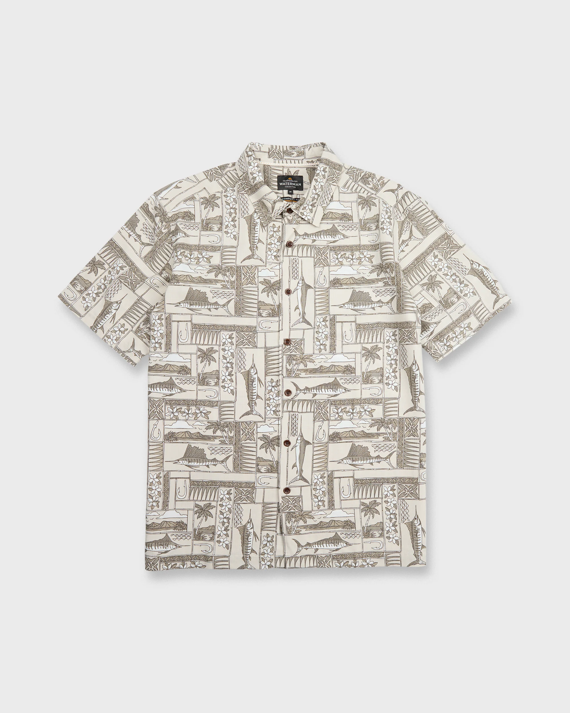 Waterman East Cape Short Sleeve Woven Shirt - Moonbeam 6 Waterman East Cape Short Sleeve Woven Shirt - Moonbeam