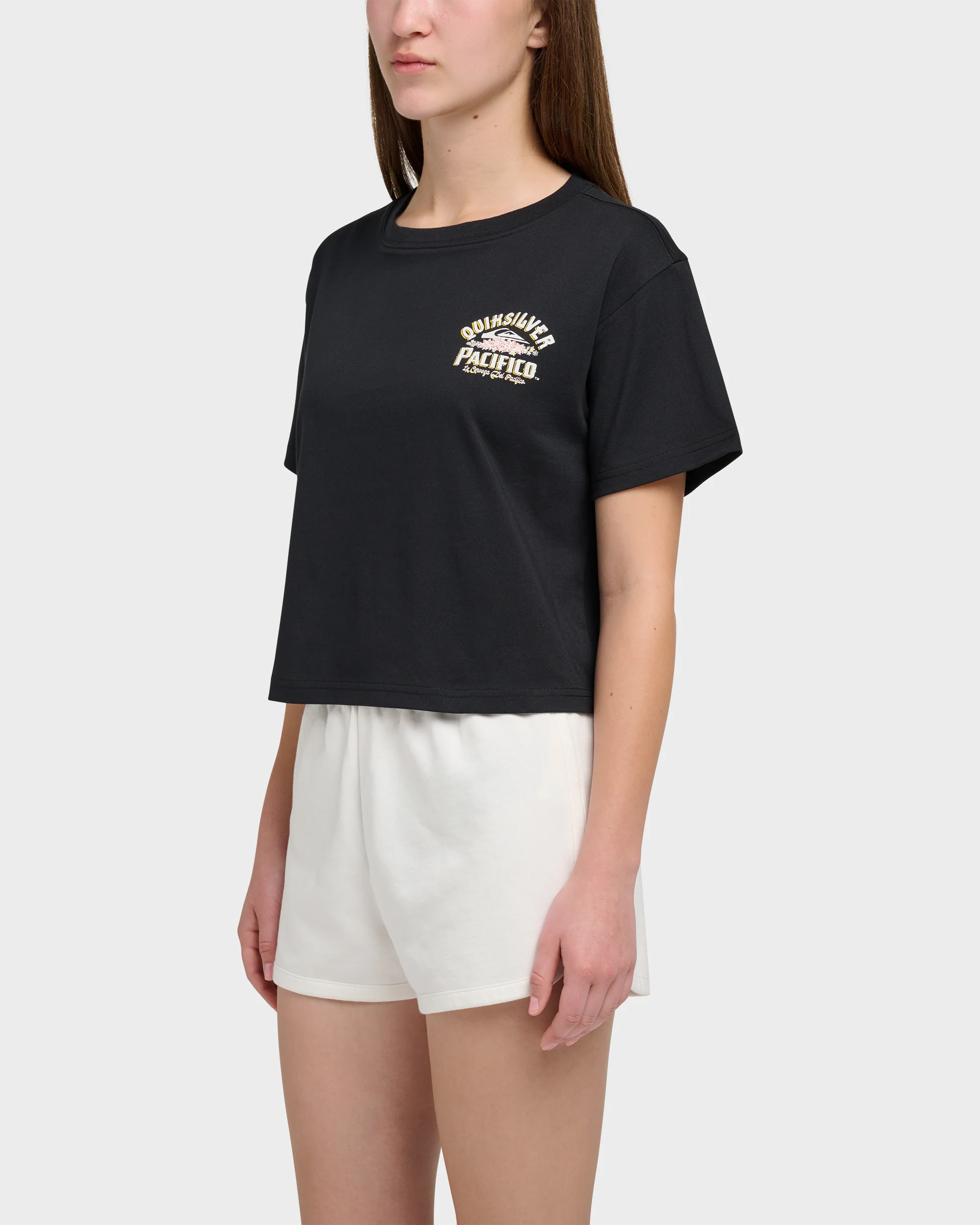Quiksilver X Pacifico Sign Lock Cropped Boyfriend T-Shirt 3 Quiksilver X Pacifico Sign Lock Cropped Boyfriend T-Shirt