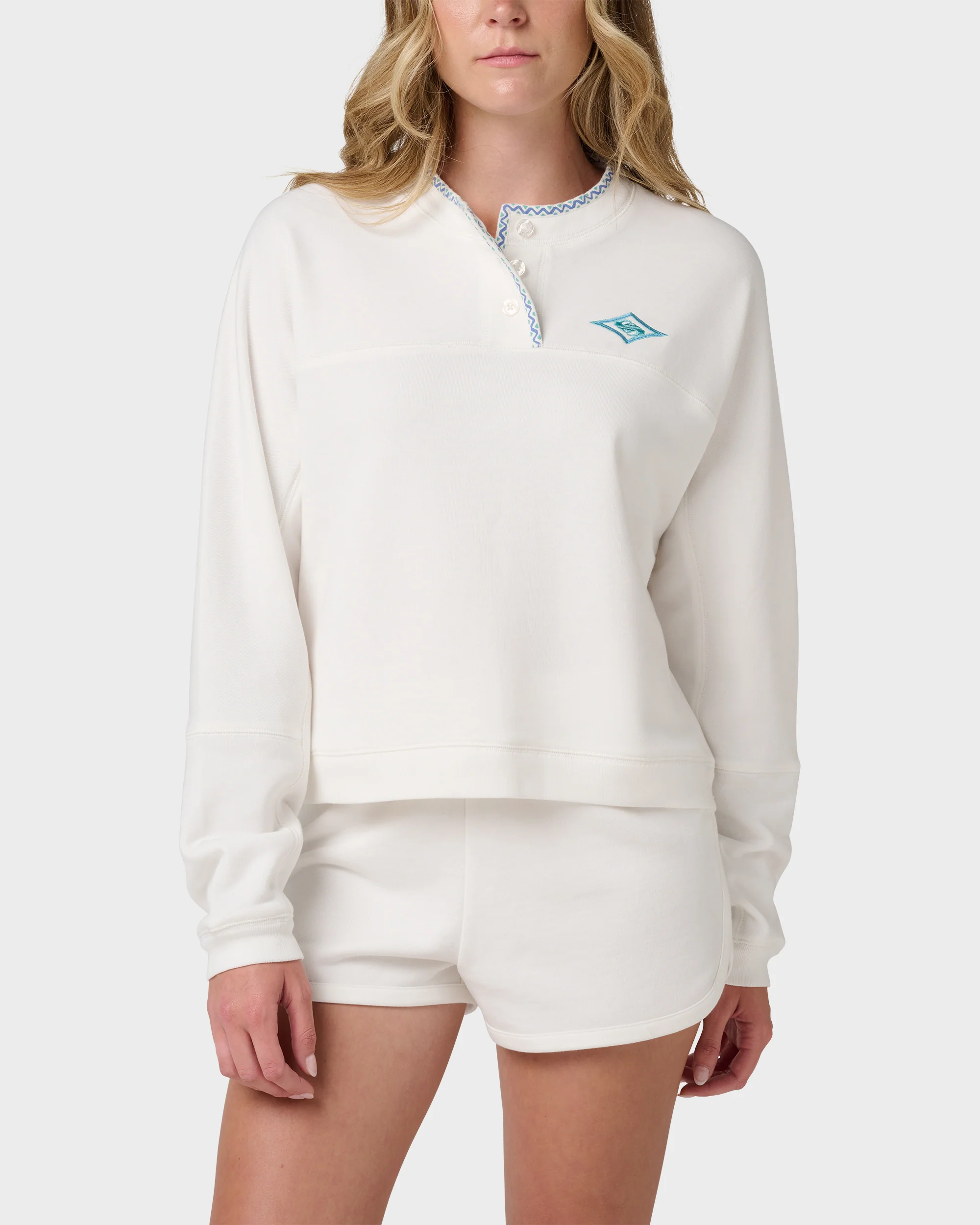 Shallow Waters Henley Sweatshirt