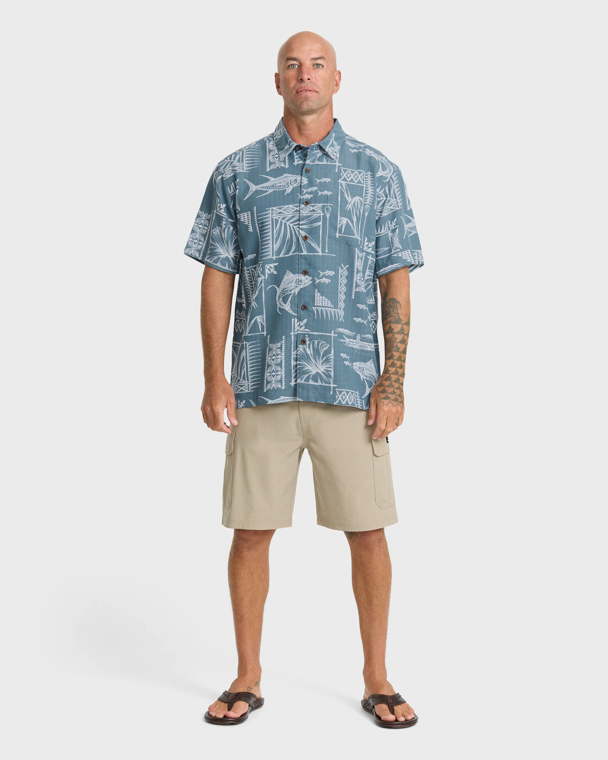 Waterman Paradise Bay Short Sleeve Woven Shirt - Real Teal 5 Waterman Paradise Bay Short Sleeve Woven Shirt - Real Teal