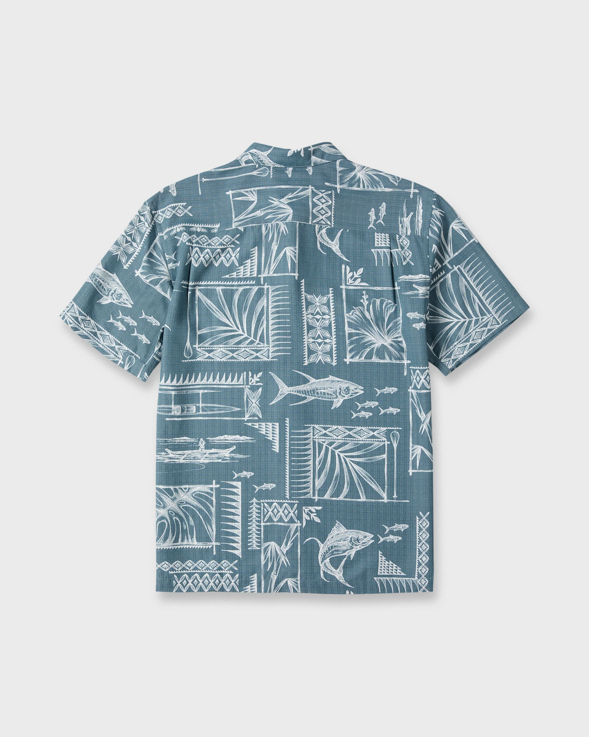 Waterman Paradise Bay Short Sleeve Woven Shirt - Real Teal 7 Waterman Paradise Bay Short Sleeve Woven Shirt - Real Teal
