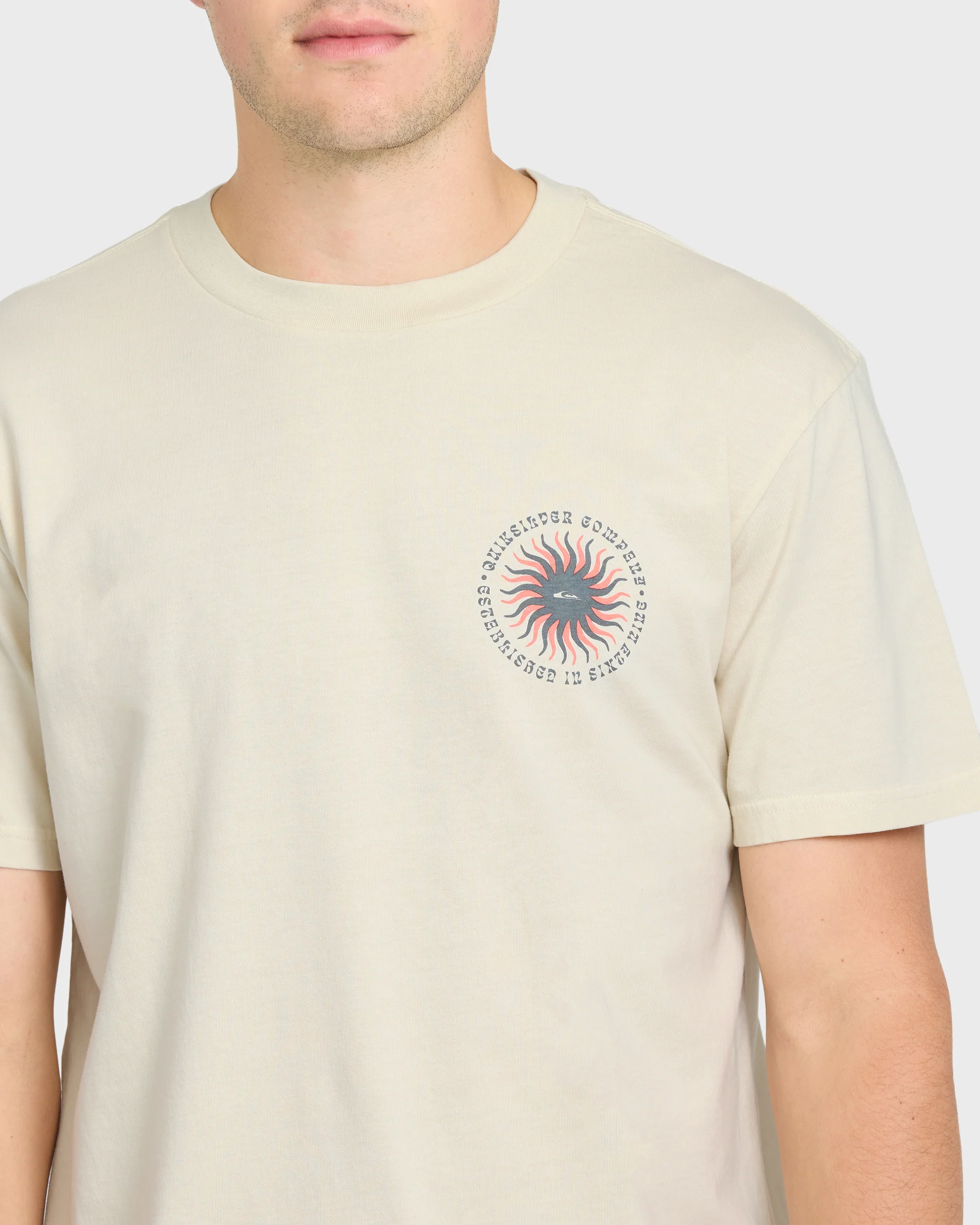Sunny Day Pigment Dye Short Sleeve Cotton T-Shirt - Silver Birch 5 Sunny Day Pigment Dye Short Sleeve Cotton T-Shirt - Silver Birch