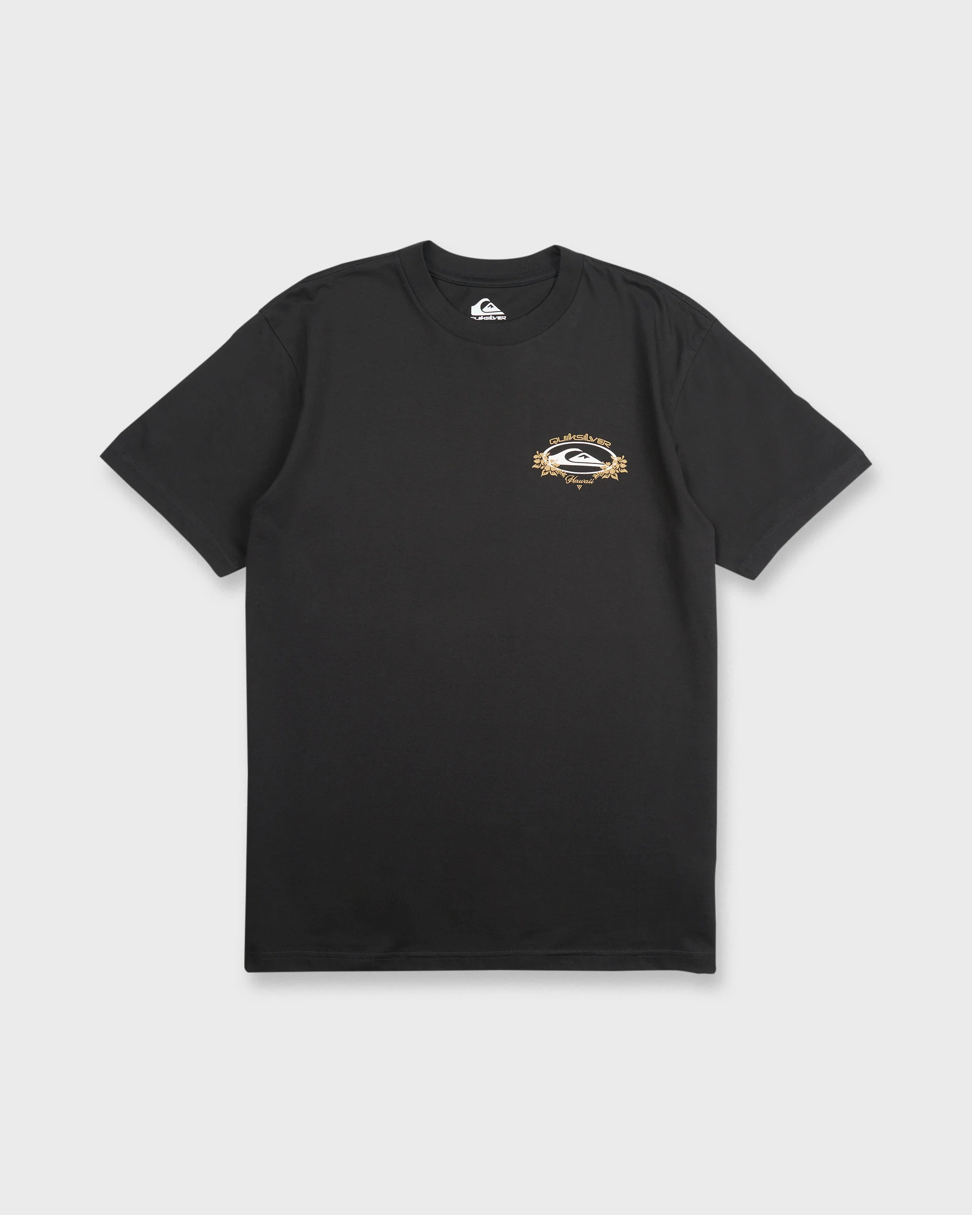 Hawaii Floral Classic Short Sleeve Knit T-Shirt - Black 7 Hawaii Floral Classic Short Sleeve Knit T-Shirt - Black