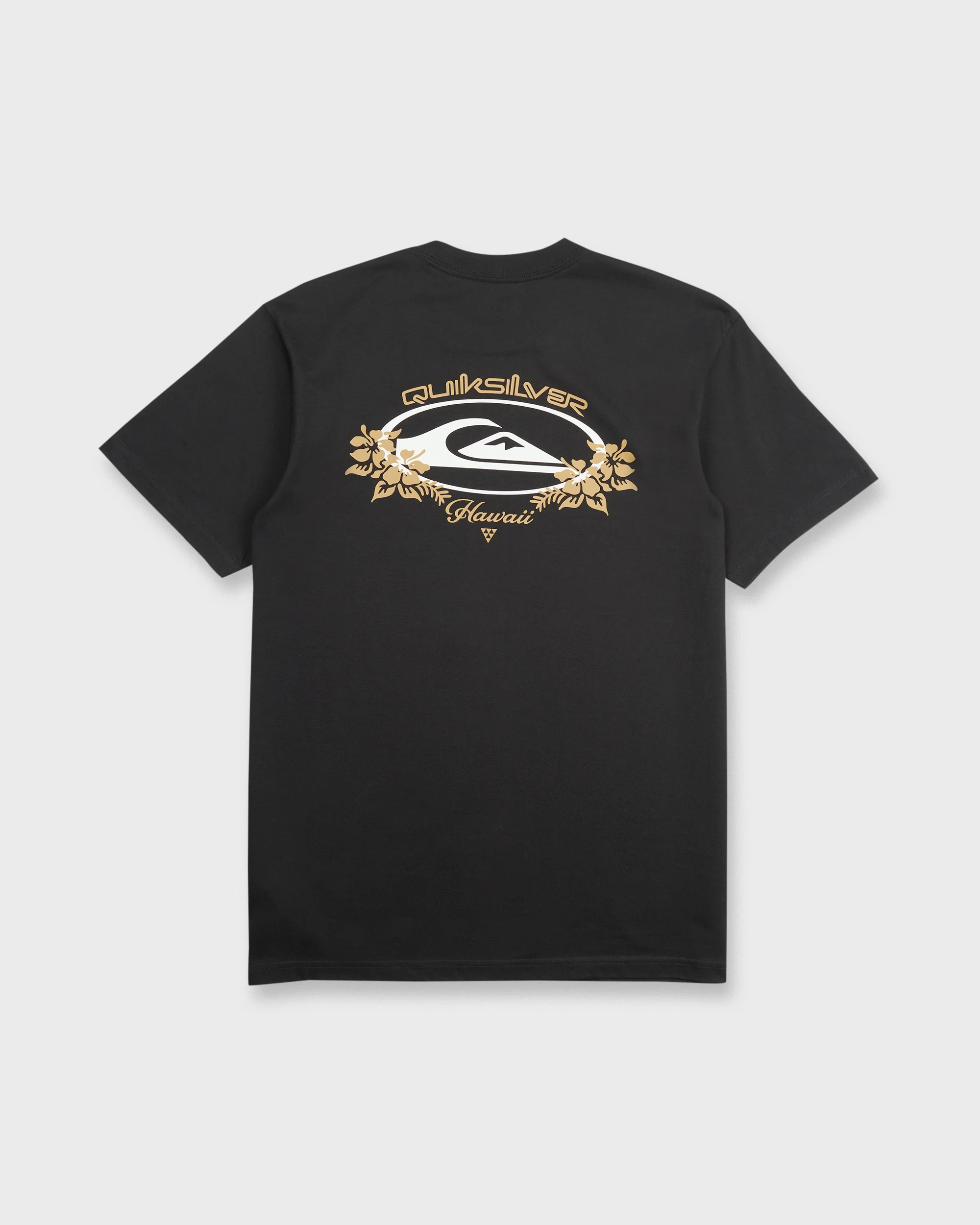 Hawaii Floral Classic Short Sleeve Knit T-Shirt - Black 8 Hawaii Floral Classic Short Sleeve Knit T-Shirt - Black