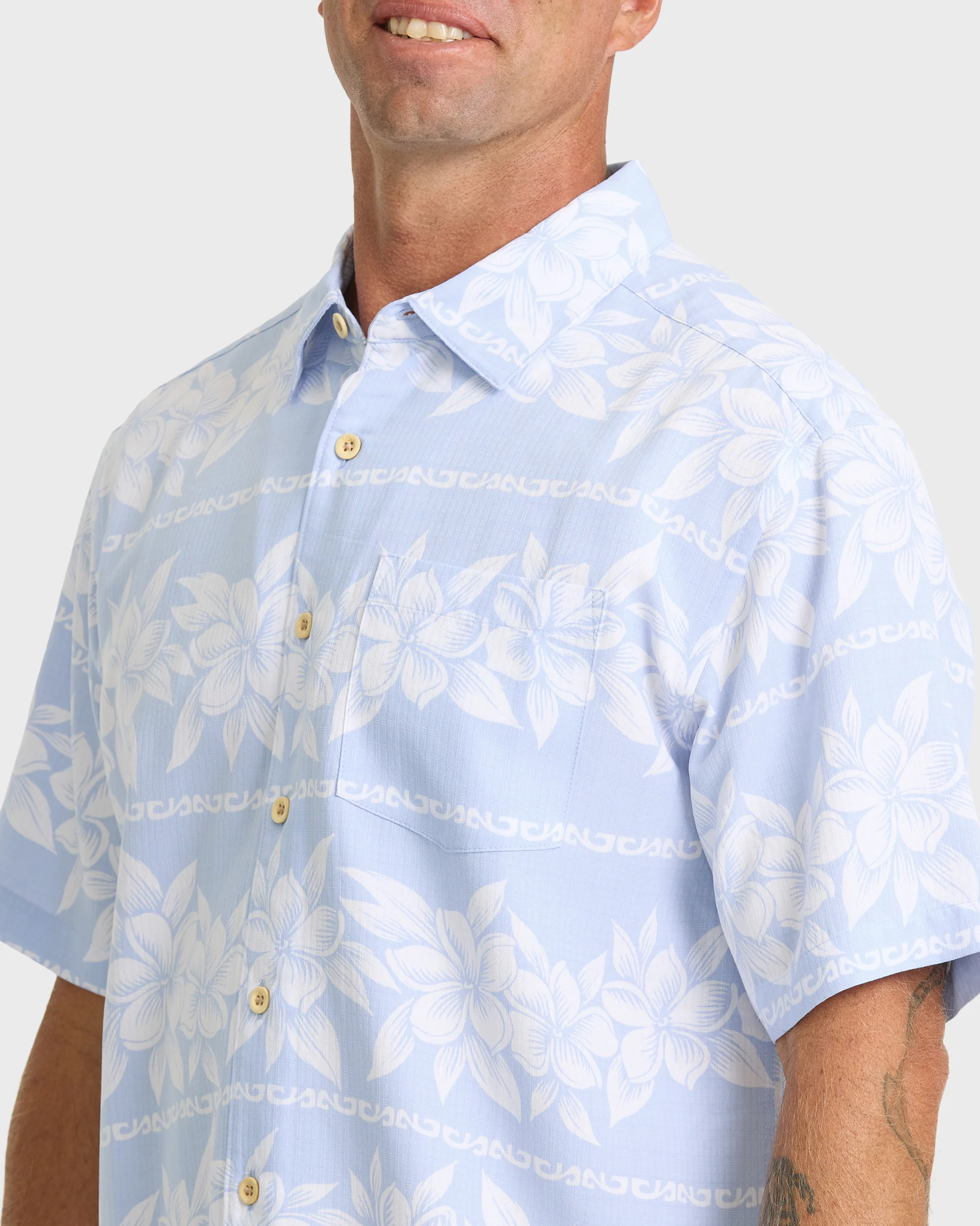 Waterman Horizons Short Sleeve Woven Shirt - Skyway 3 Waterman Horizons Short Sleeve Woven Shirt - Skyway
