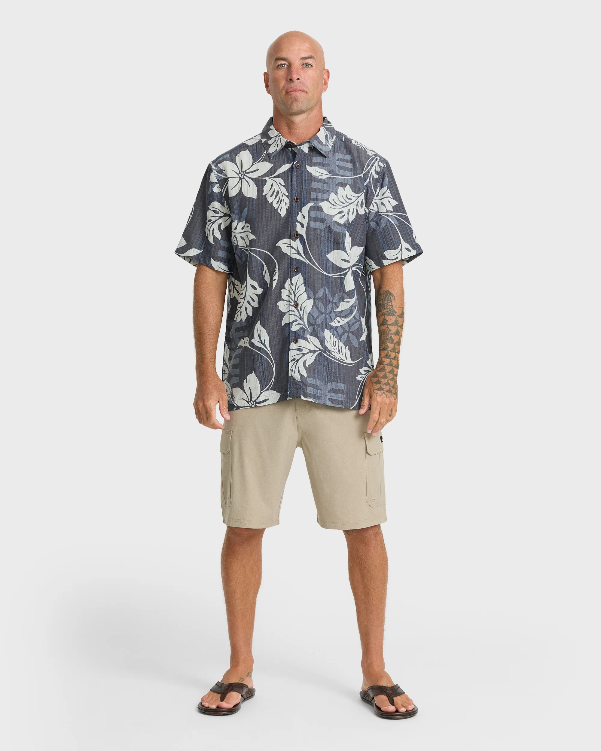 Waterman Tropic Bloom Short Sleeve Woven Shirt - Dark Denim 5 Waterman Tropic Bloom Short Sleeve Woven Shirt - Dark Denim