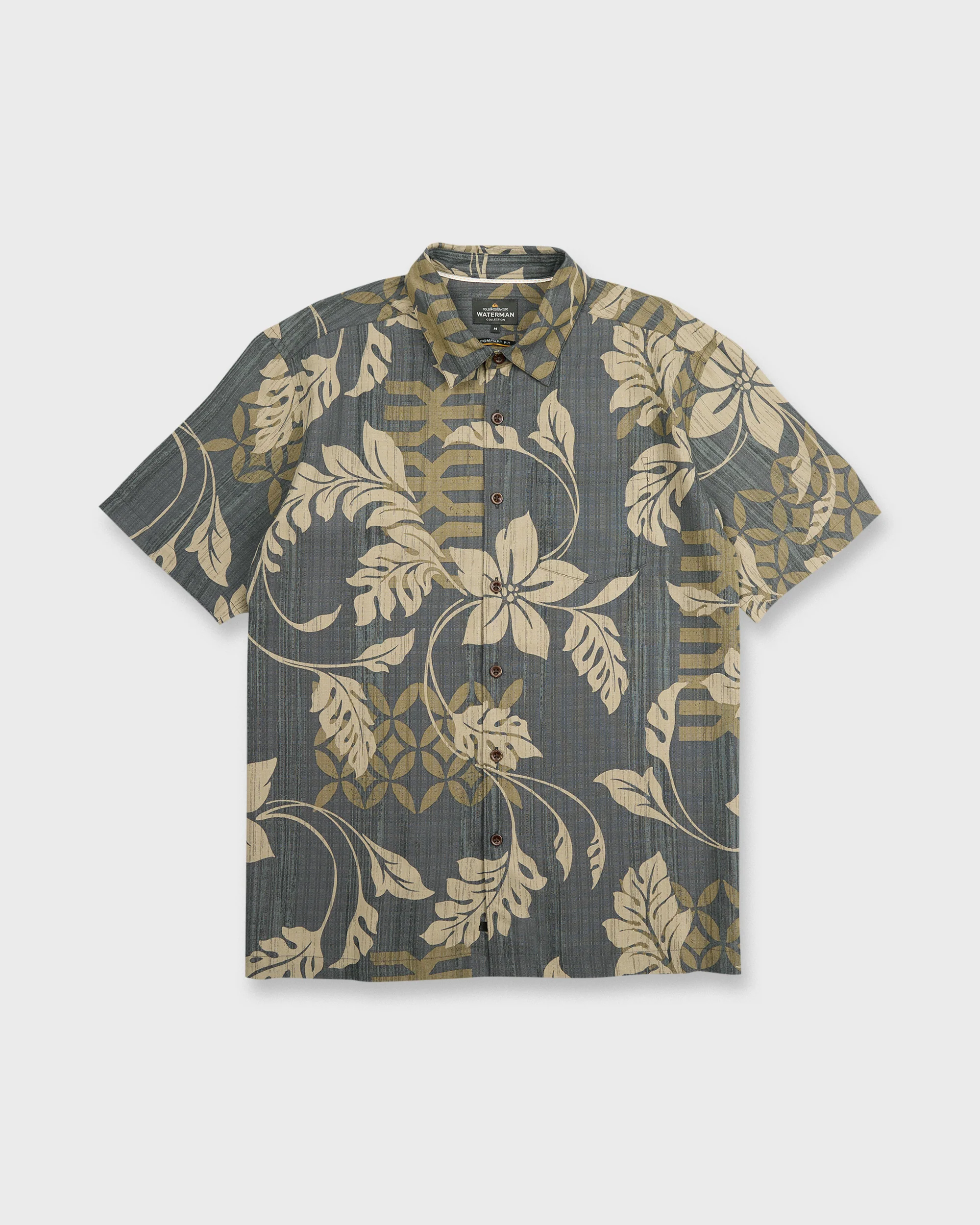Waterman Tropic Bloom Short Sleeve Woven Shirt - Phantom 7 Waterman Tropic Bloom Short Sleeve Woven Shirt - Phantom