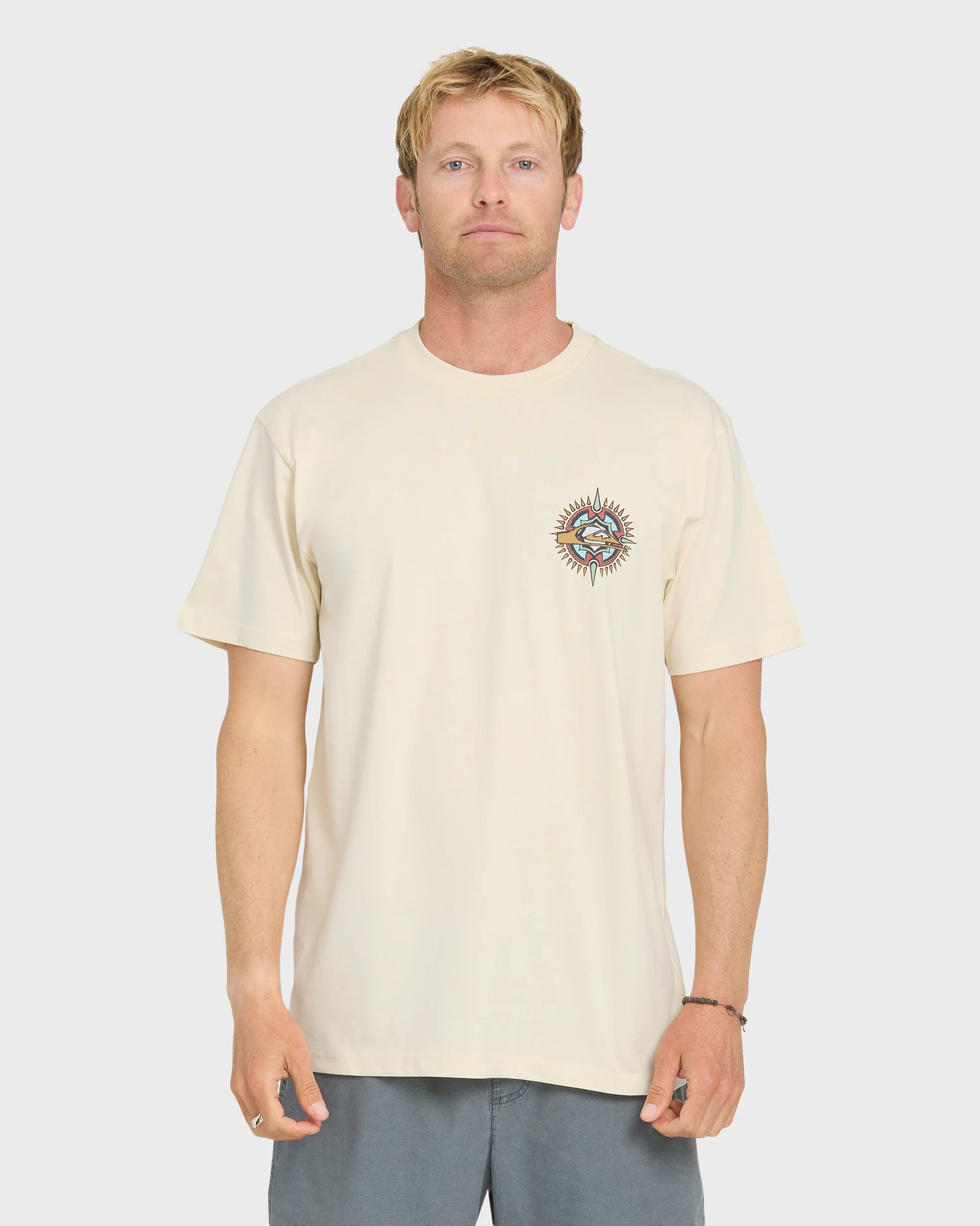 Shooting Star Short Sleeve Knit T-Shirt - Bone White