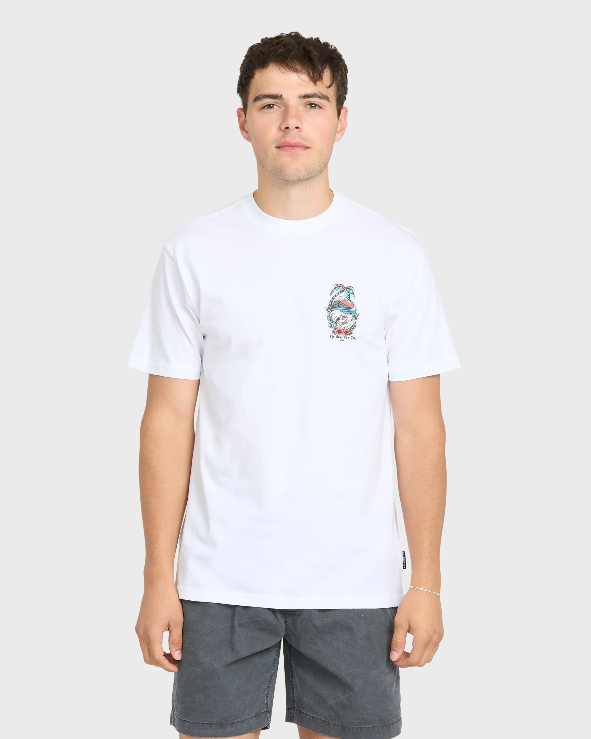 Staycation Short Sleeve Cotton T-Shirt - White