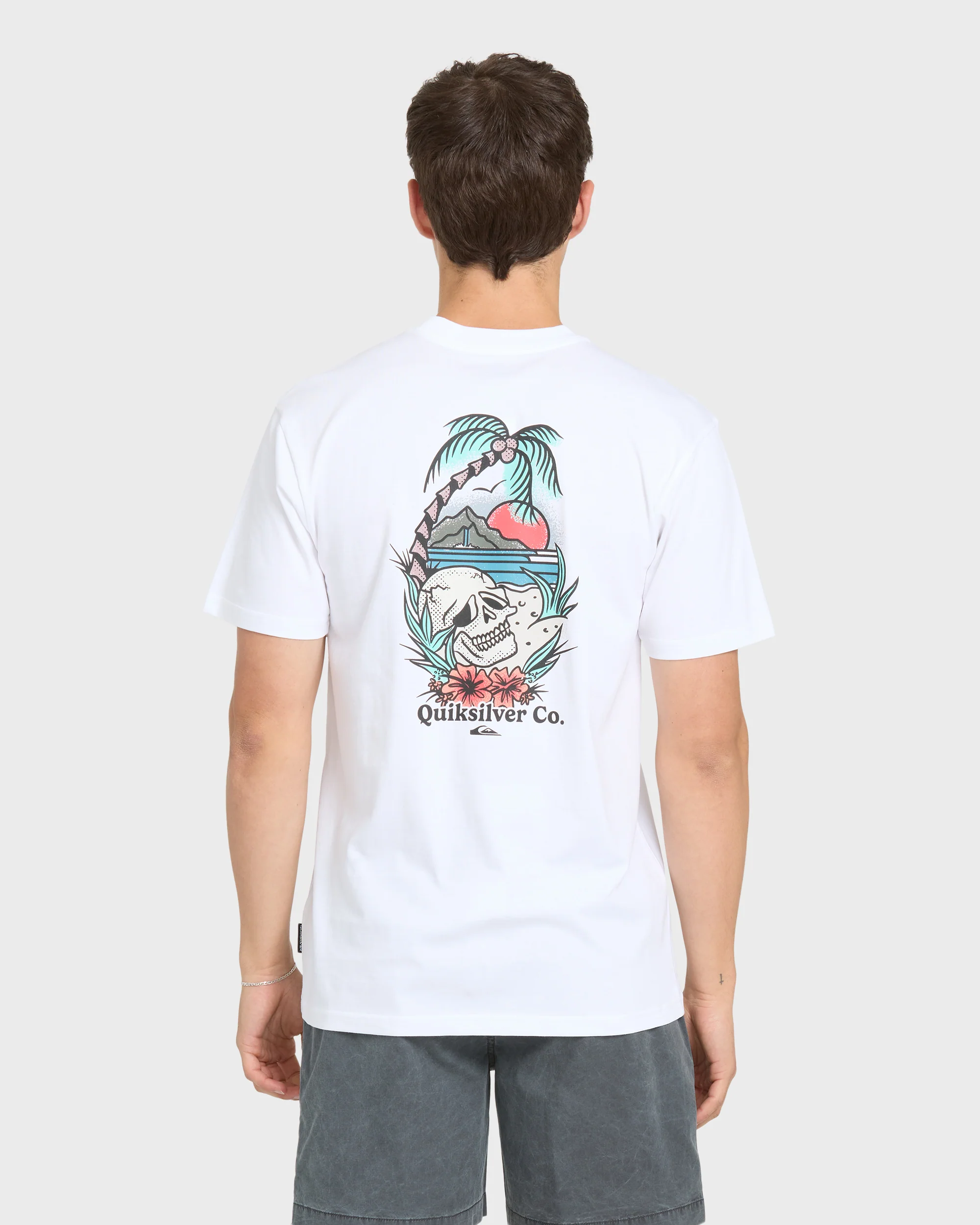 Staycation Short Sleeve Cotton T-Shirt - White 2 Staycation Short Sleeve Cotton T-Shirt - White