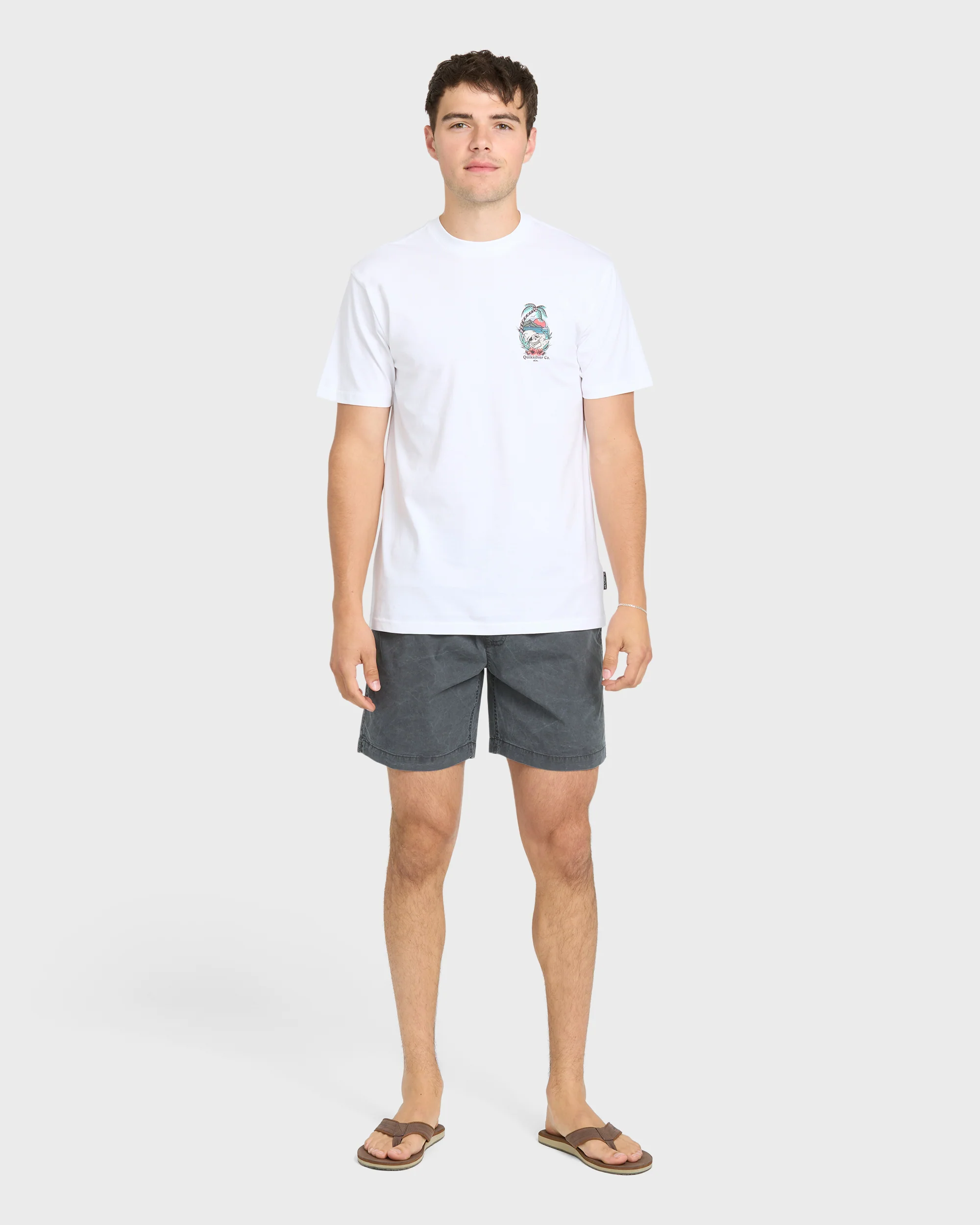 Staycation Short Sleeve Cotton T-Shirt - White 4 Staycation Short Sleeve Cotton T-Shirt - White