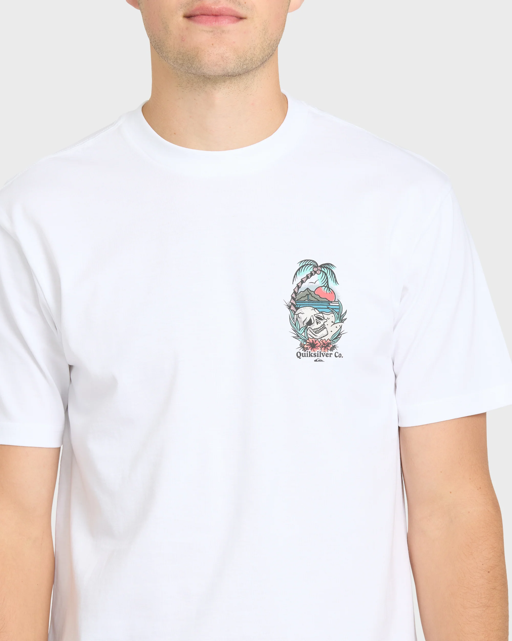 Staycation Short Sleeve Cotton T-Shirt - White 5 Staycation Short Sleeve Cotton T-Shirt - White