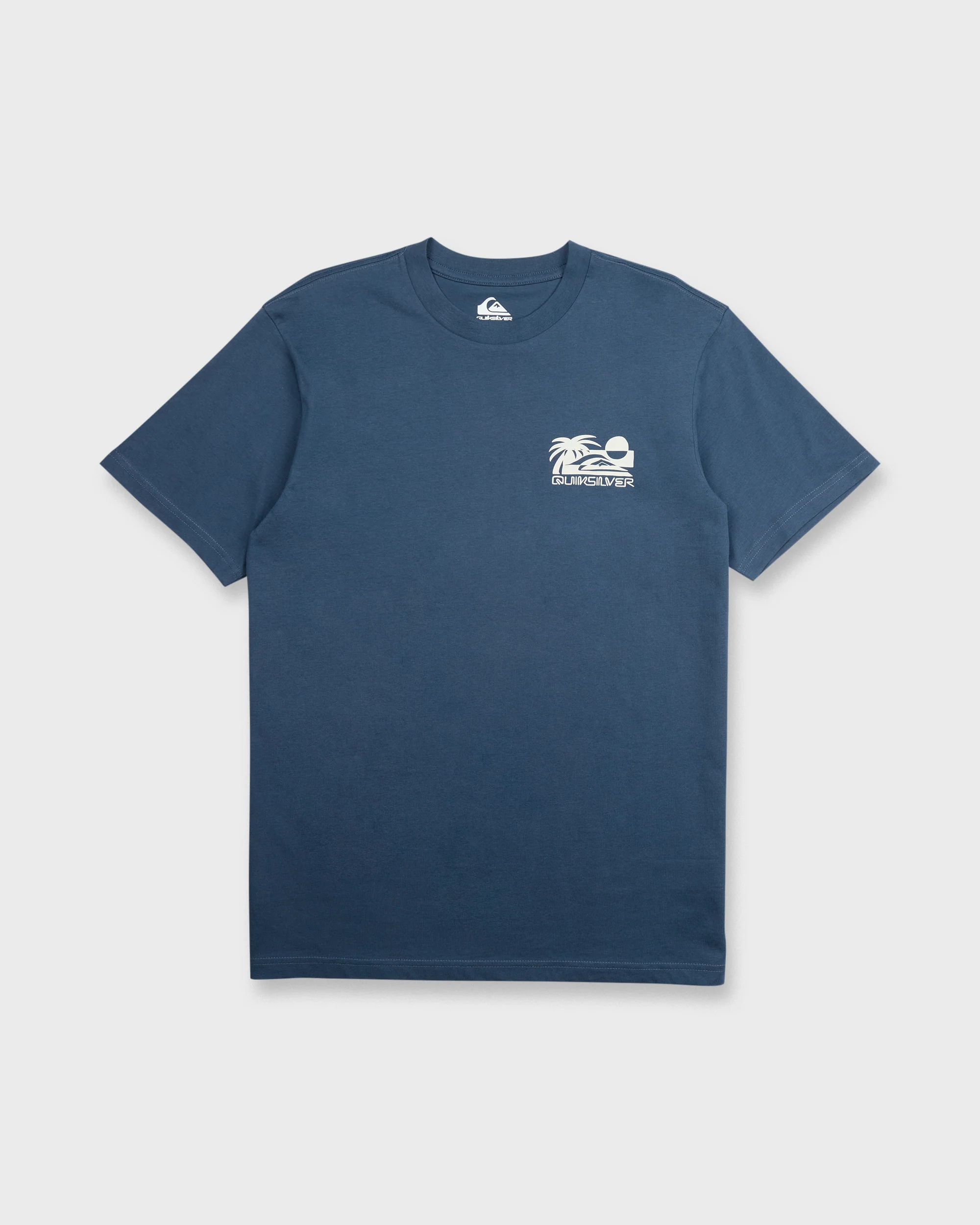 Reverse Cut Classic Short Sleeve Cotton T-Shirt - Dark Denim 6 Reverse Cut Classic Short Sleeve Cotton T-Shirt - Dark Denim