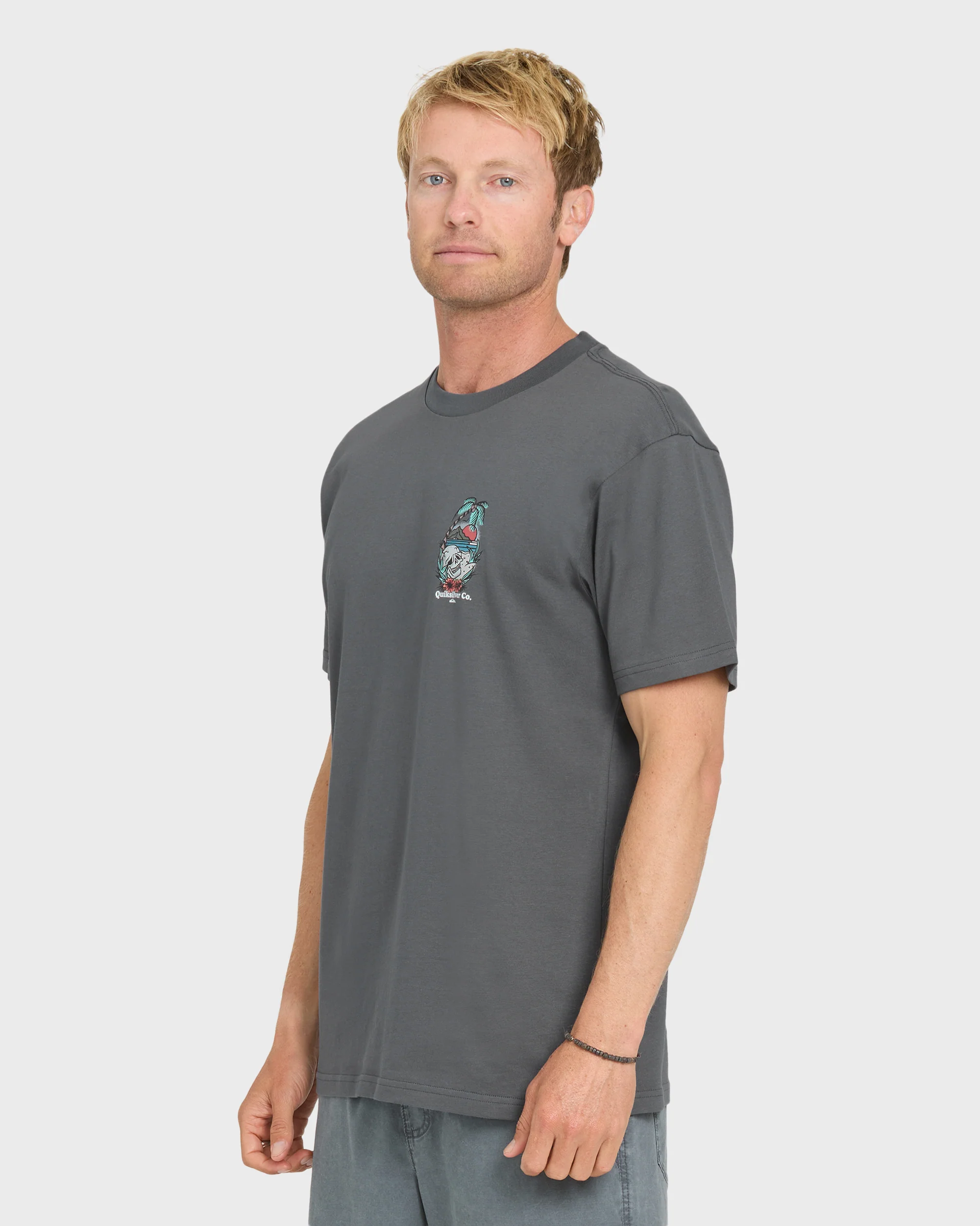 Staycation Short Sleeve Cotton T-Shirt - Iron Gate 3 Staycation Short Sleeve Cotton T-Shirt - Iron Gate
