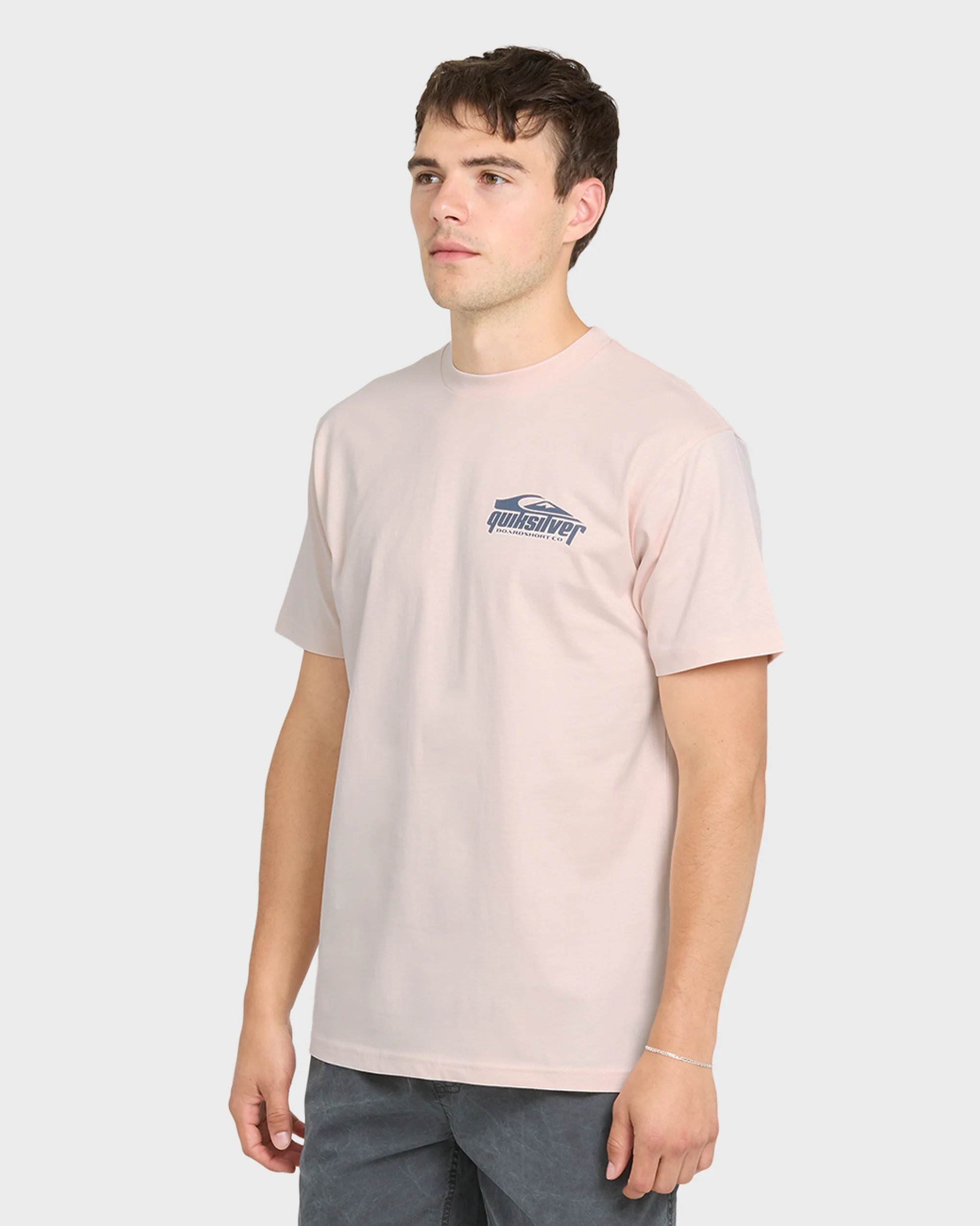 Linked Up Classic Short Sleeve Cotton T-Shirt - Rosewater 3 Linked Up Classic Short Sleeve Cotton T-Shirt - Rosewater