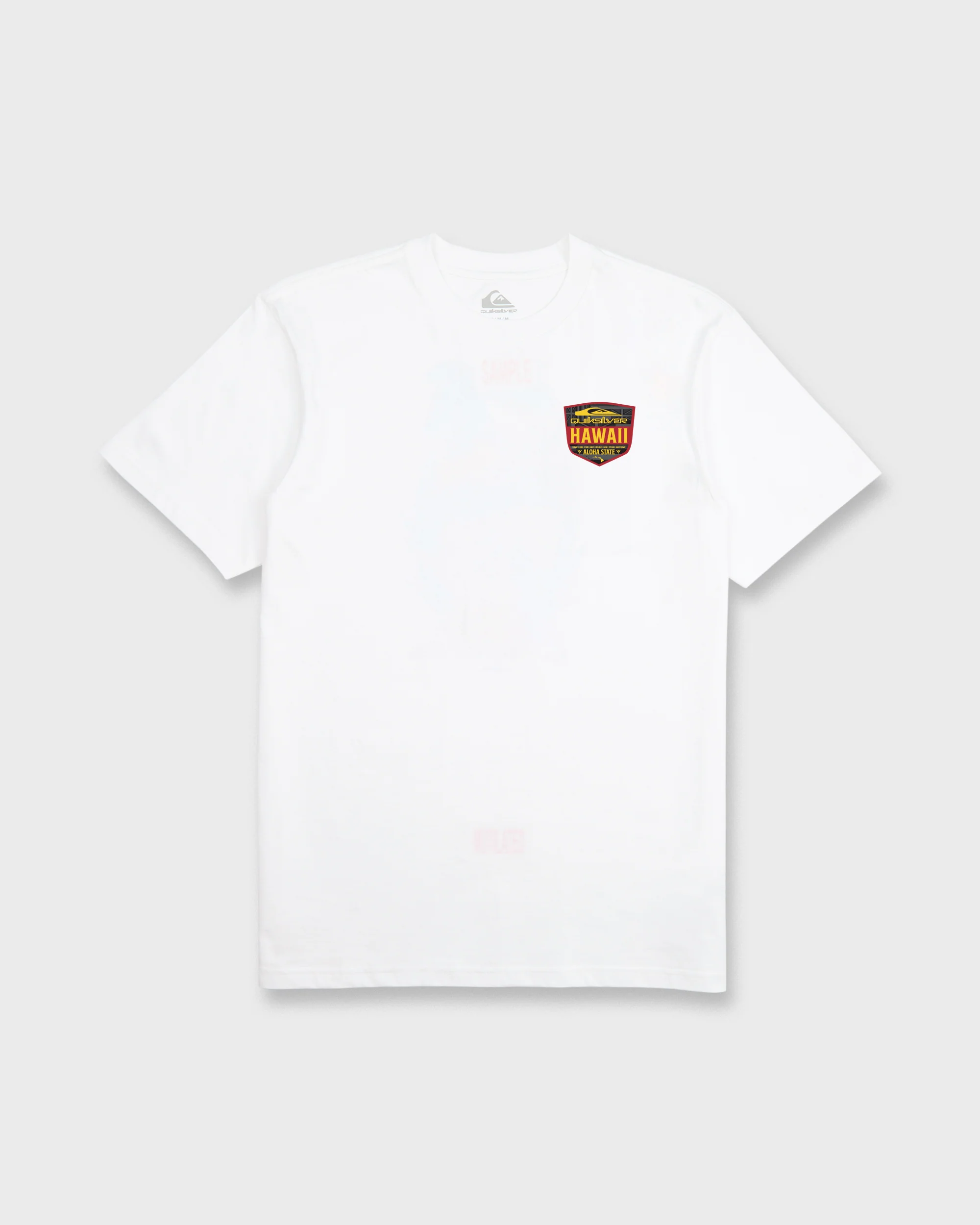 Hawaii Shield Short Sleeve Cotton T-Shirt - White