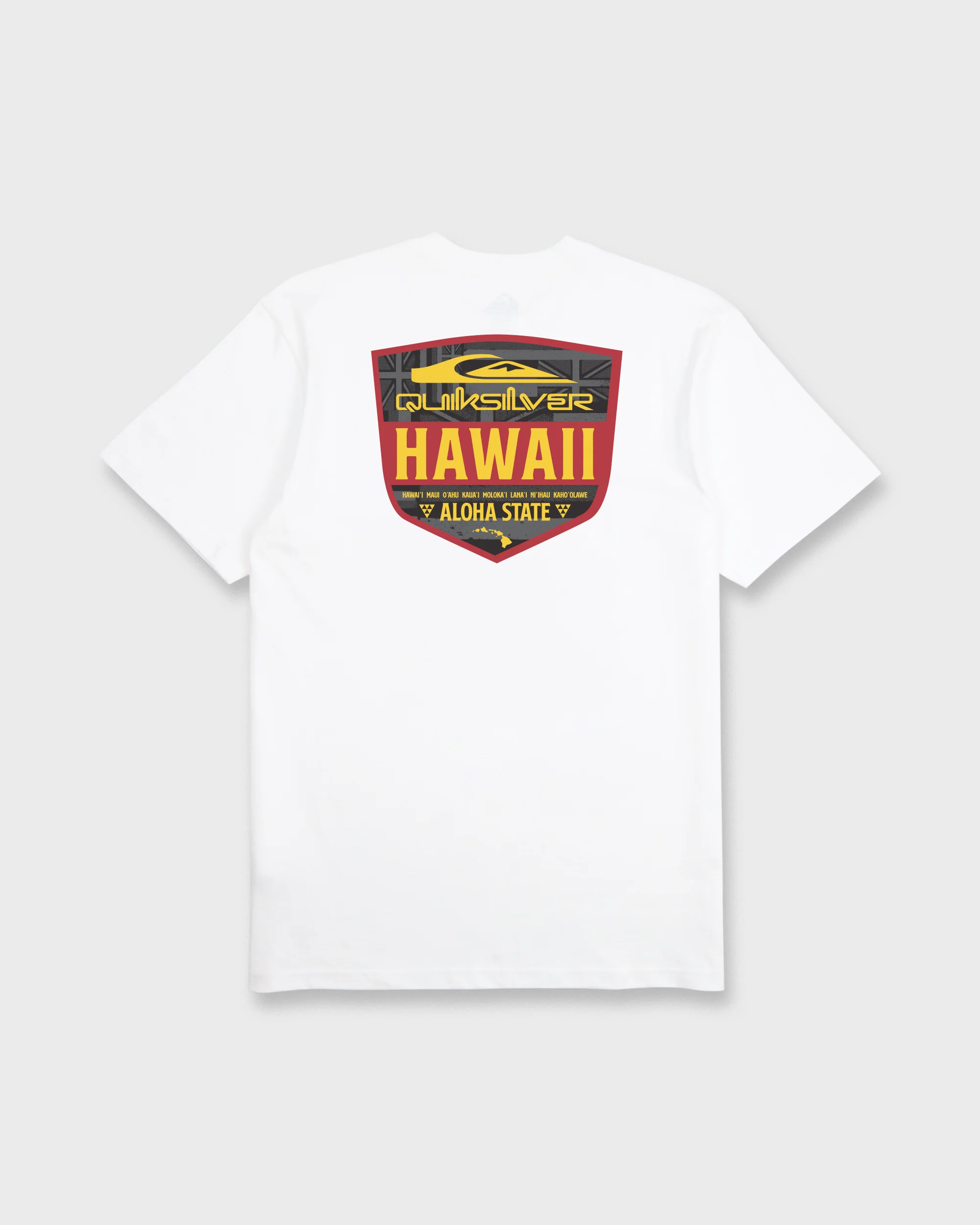Hawaii Shield Short Sleeve Cotton T-Shirt - White 2 Hawaii Shield Short Sleeve Cotton T-Shirt - White