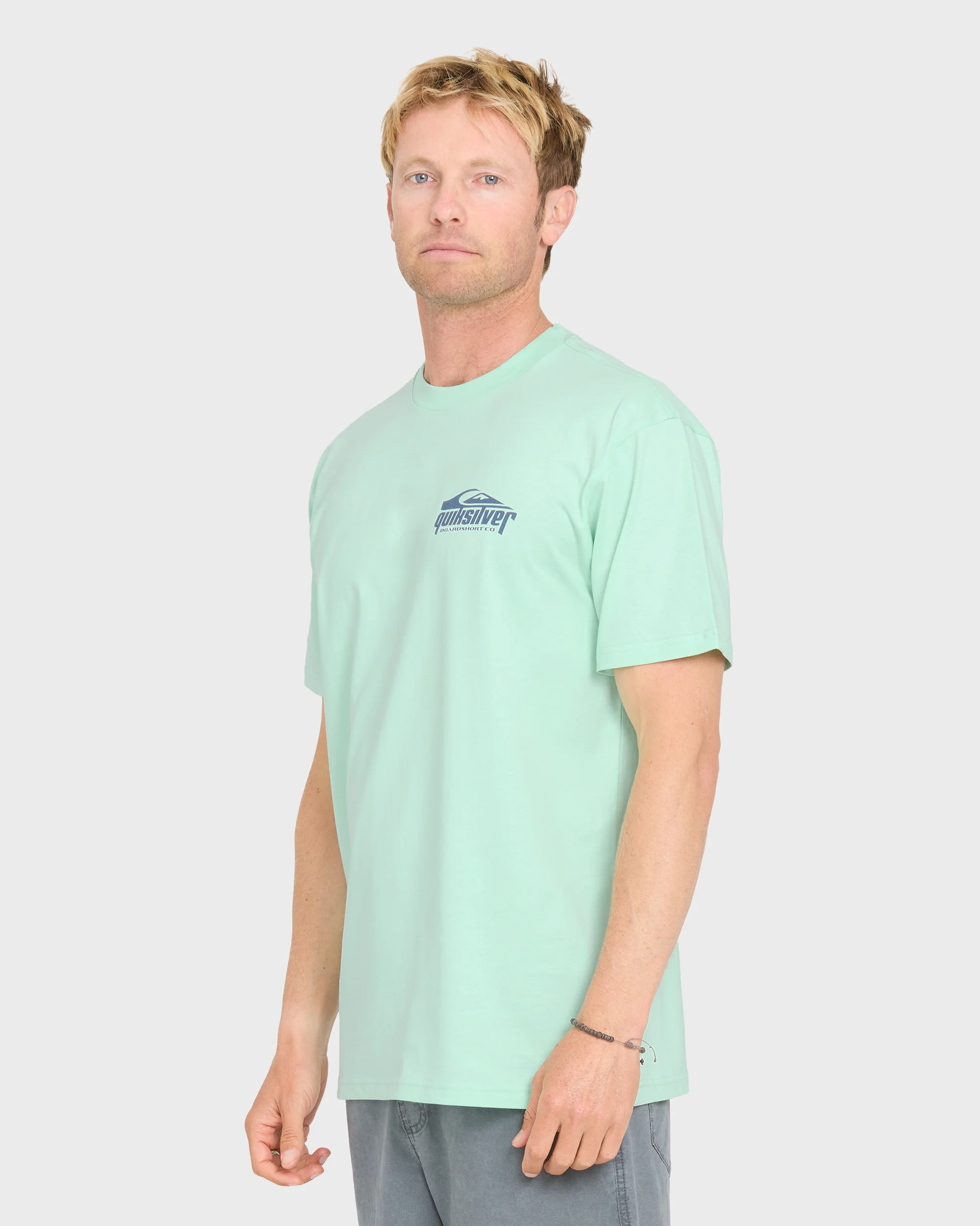 Linked Up Classic Short Sleeve Cotton T-Shirt - Brook Green 3 Linked Up Classic Short Sleeve Cotton T-Shirt - Brook Green
